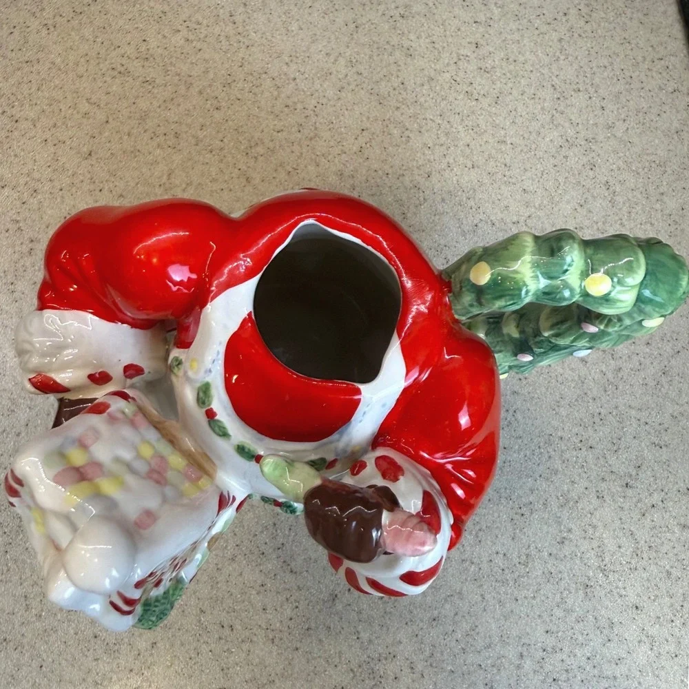 Black Chef Santa Ceramic Teapot 30oz Gingerbread Real Estate Christmas Novelty